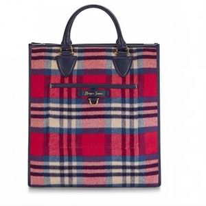 Draper James wool plaid tote